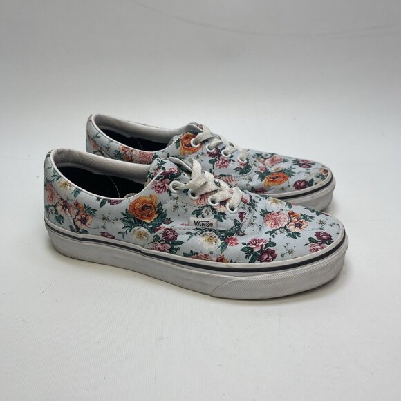 Vans Era Garden Floral Retro Flowers wallpaper AOP Skate Low Top Wom Sz 7.5 US - Picture 1 of 10
